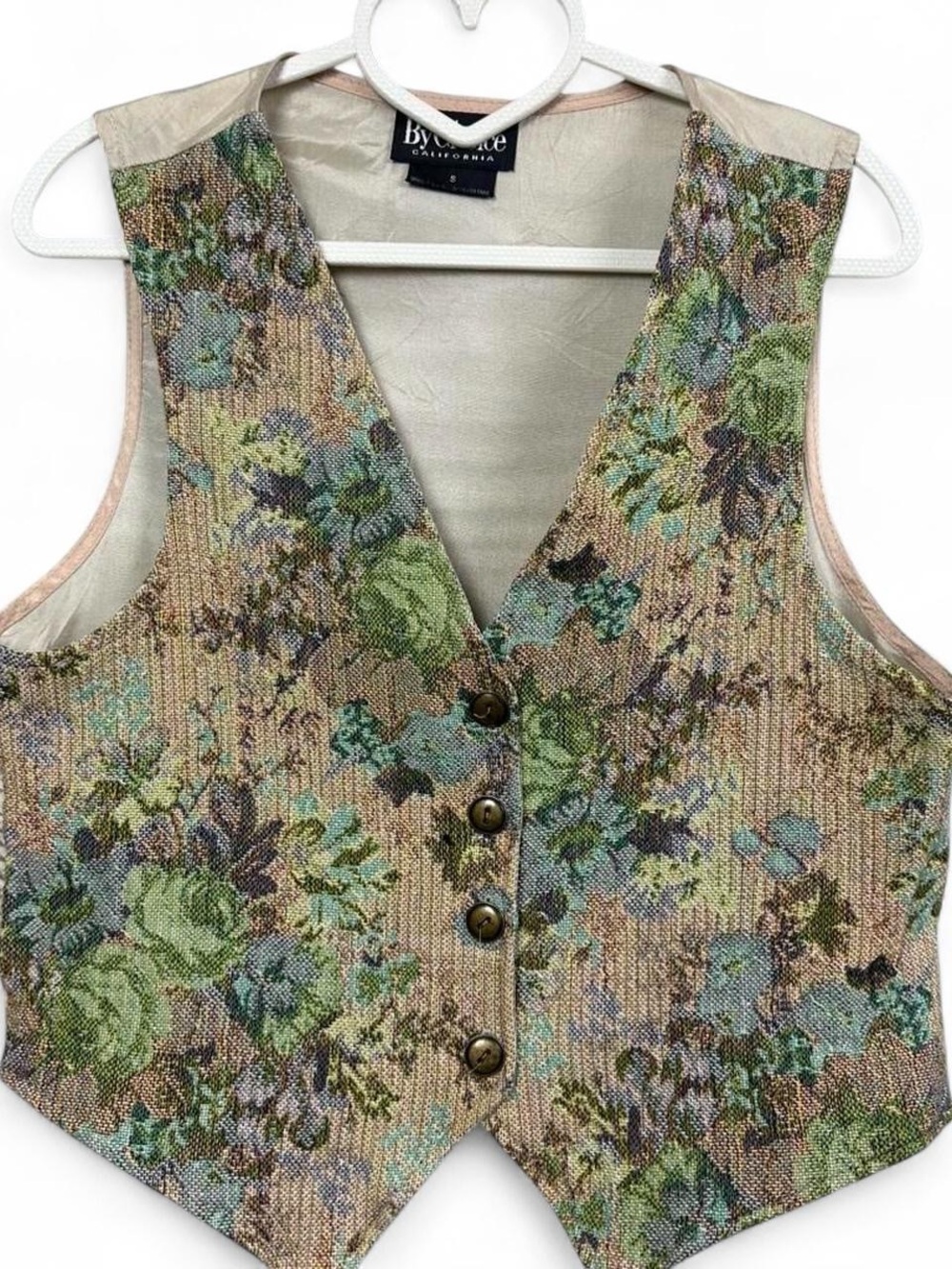 Vintage By Choice California Floral Tapestry Vest